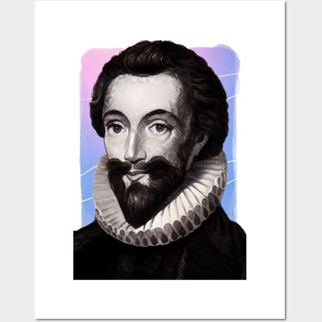 English Poet John Donne illustration Wall Art by Litstoy 